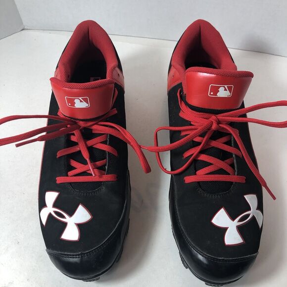 Under Armour UA Baseball Cleats Mens Size 11.5 Leadoff 1250077 - 061 Red Black C - Picture 5 of 11